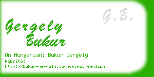 gergely bukur business card